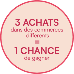 3 achats = 1 chance de gagner
